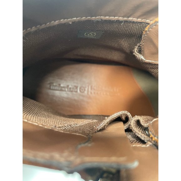 Timberland men's boot mirrorfit system ankle boot lace up side zip brown leather - Picture 8 of 9